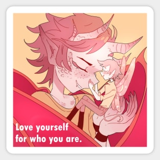 Love yourself for who you are Sticker